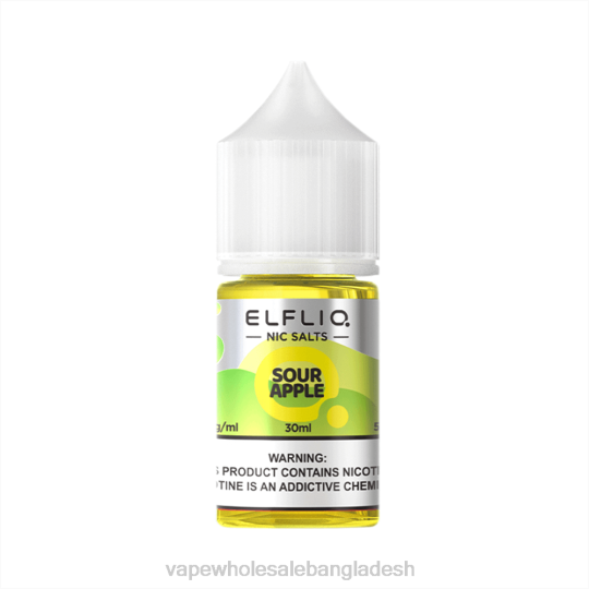 Vape Bangladesh - ELFBAR ELFLIQ নিক সল্ট 30 এমএল টক আপেল JV6D28