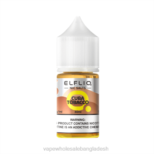 Vape Bd Online - ELFBAR ELFLIQ নিক সল্ট 30 এমএল কিউবা টোব্যাকো JV6D16