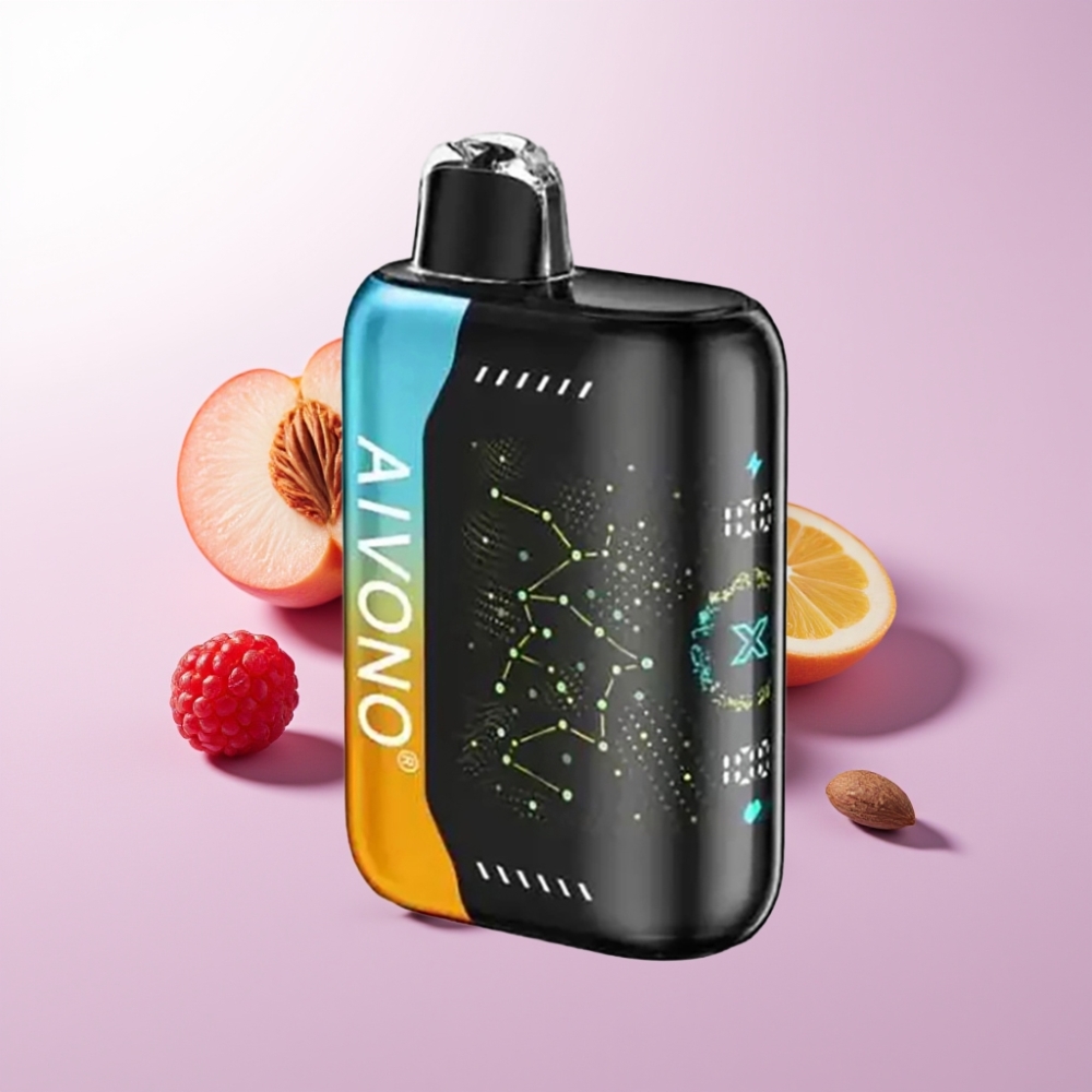 Aivono Aim Boom 25000 Puffs ডিসপোজেবল ভেপ রাস্পবেরি পীচ লাইম টাইপ-সি চার্জিং