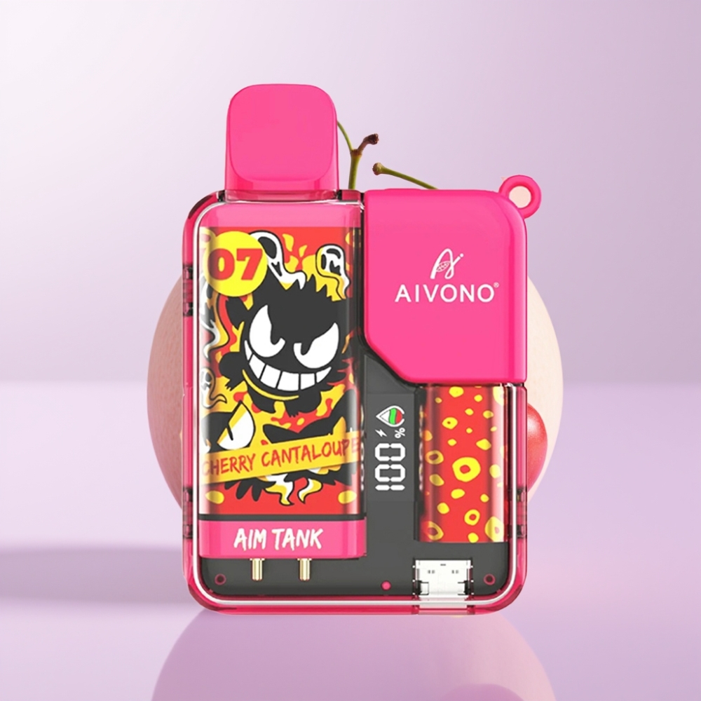 Aivono Aim-Tank 9500 পাফস চেরি ক্যান্টালোপ ১৮মিলি