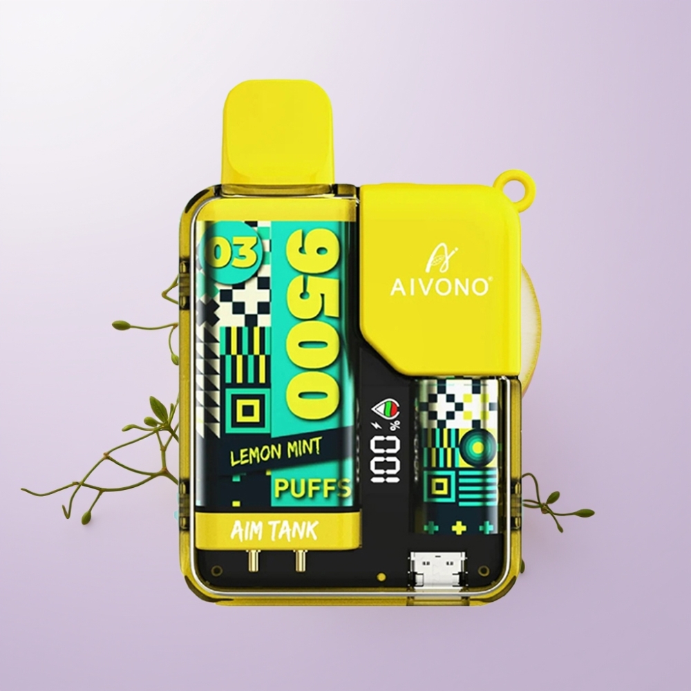 Aivono Aim Tank 9500 Puffs ডিস্পোজেবল ভেপ লেবু পুদিনা 18ml