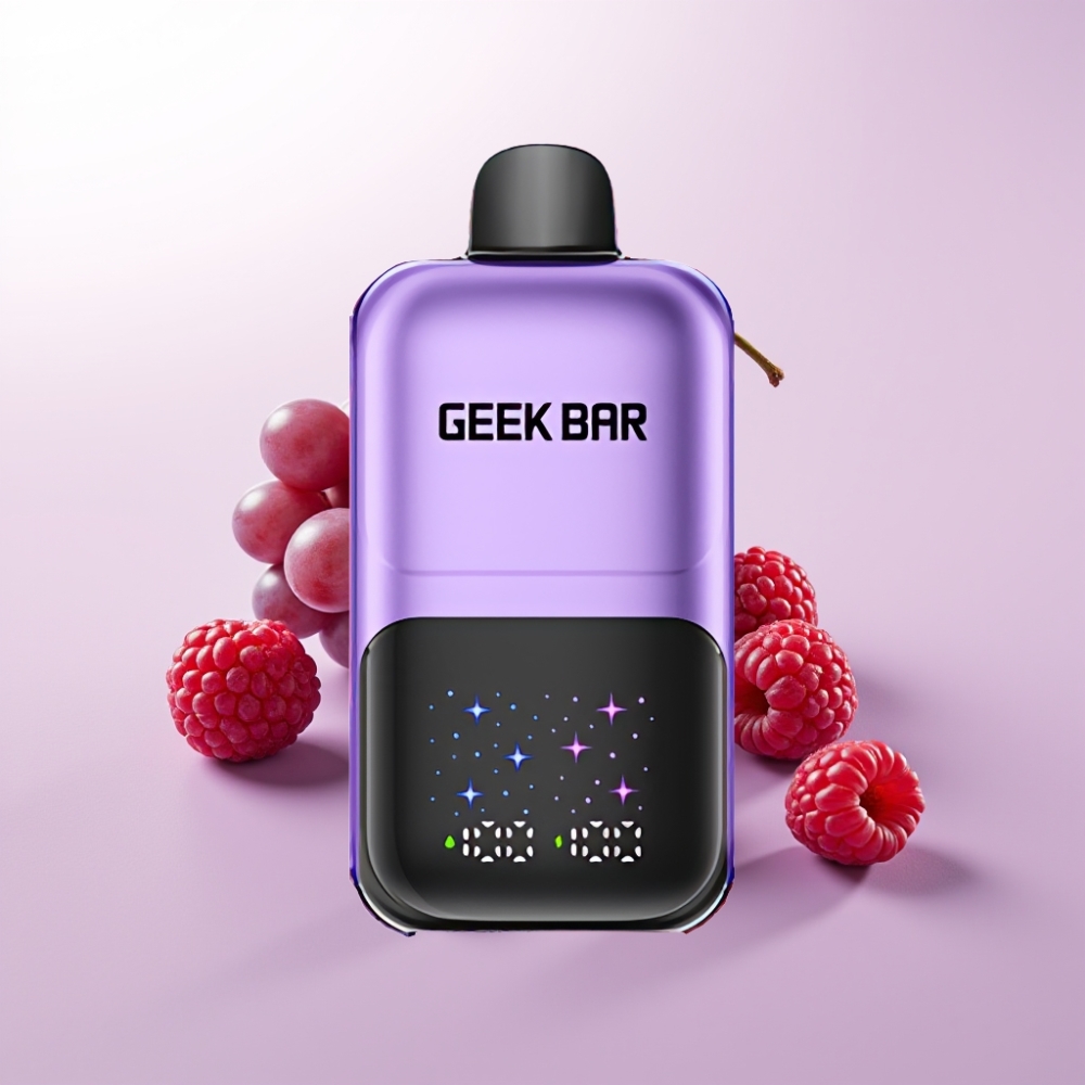GEEK BAR 2GO 50000 Puffs আঙ্গুর ও রাস্পবেরি স্বাদ 20mL ডুয়াল ট্যাঙ্ক