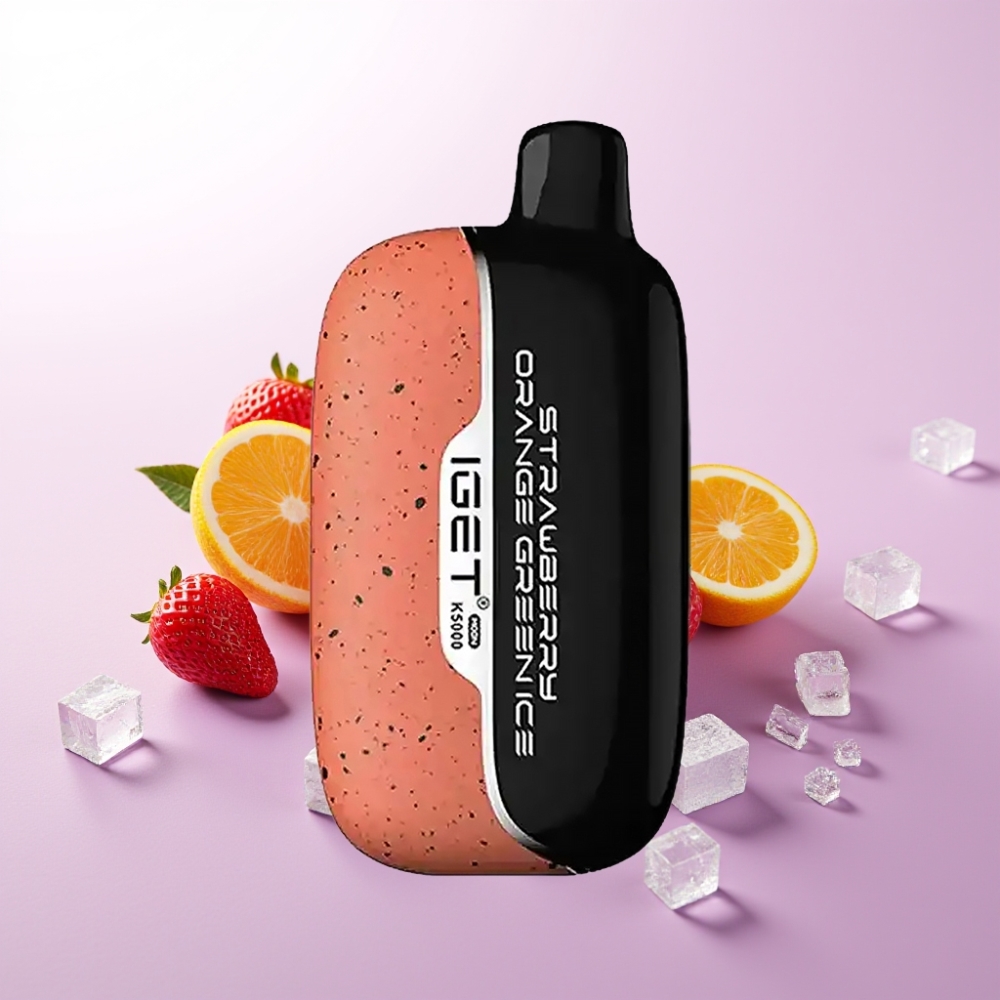 IGET Moon K5000 Puffs ডিসপোজেবল ভেপ স্ট্রবেরি কমলা গ্রিন আইস 49.5x25.3x99.4 মিমি