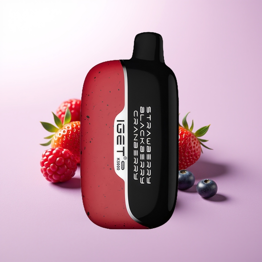 IGET Moon K5000 Puffs স্ট্রবেরি ব্ল্যাকবেরি ক্র্যানবেরি 5000 পাফ 81.5 গ্রাম