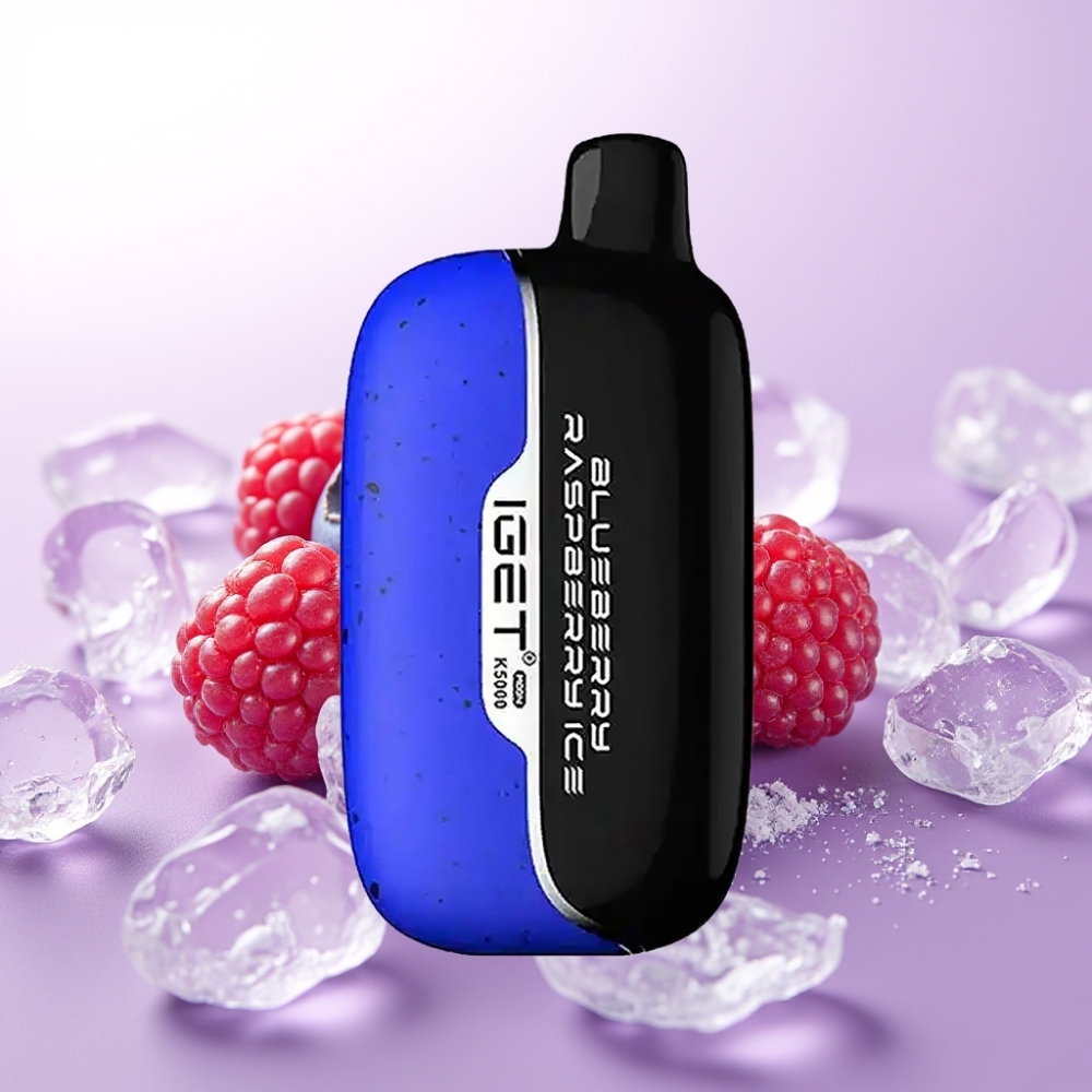 IGET Moon K5000 Puffs ডিসপোজেবল ভেপ ব্লুবেরি রাস্পবেরি আইস 81.5g