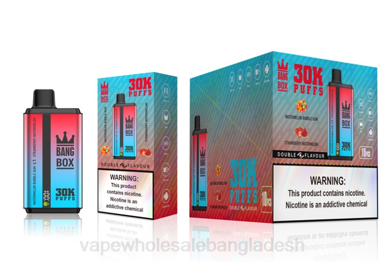E Cigarette Price - Bang Box 30000 puffs ডুয়াল ফ্লেভার তরমুজ বাবল গাম এবং স্ট্রবেরি তরমুজ LRJL68