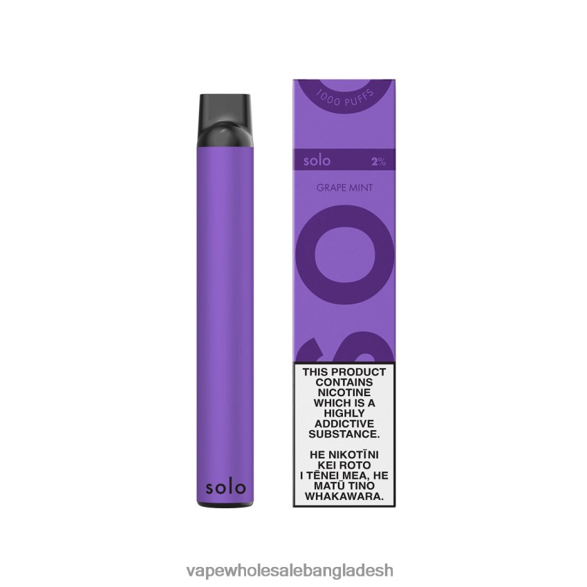 Vape Wholesaler - Solo নিষ্পত্তিযোগ্য vape আঙ্গুর পুদিনা 406XLL7