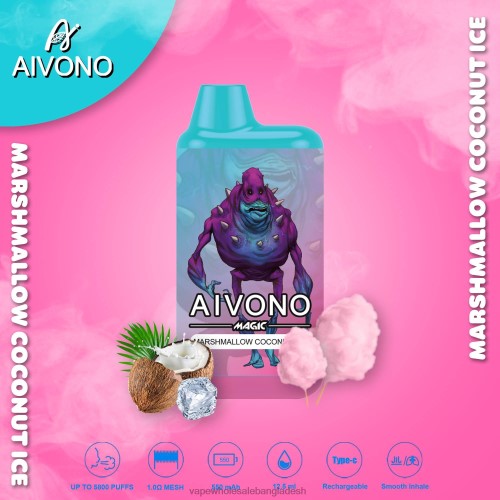 Vape Shop Bd Dhaka - Aivono AIM MAGIC 5800 মুখের বক্স সিগারেট marshmallow নারকেল বরফ 40X0R95
