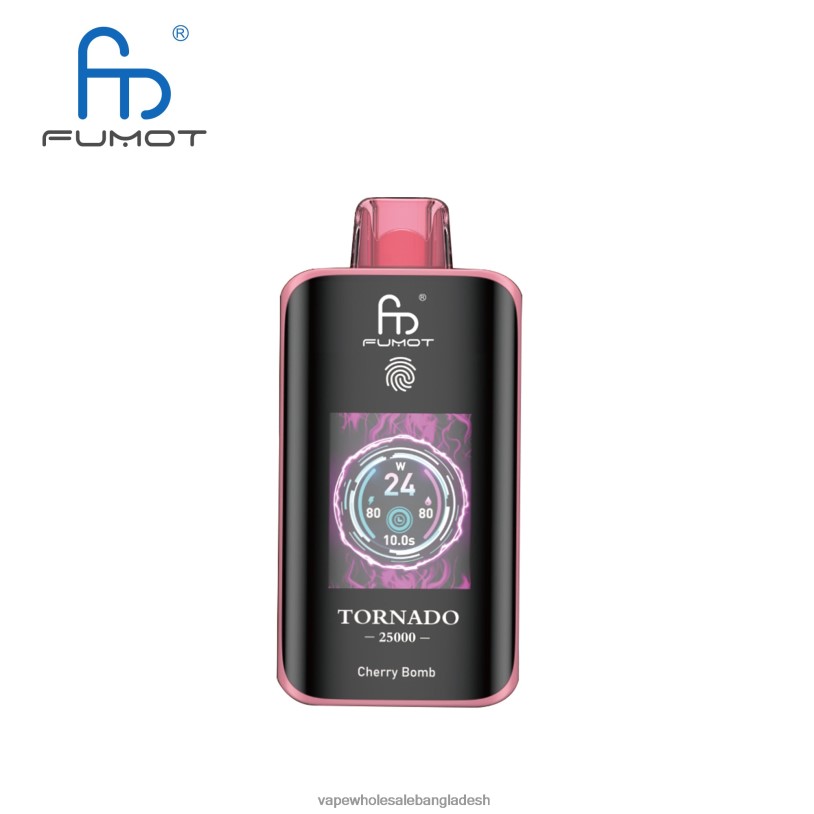 Vape Price In Dhaka - Fumot Tornado 25000 ডিসপোজেবল ভ্যাপ চেরি বোমা 0LJ884