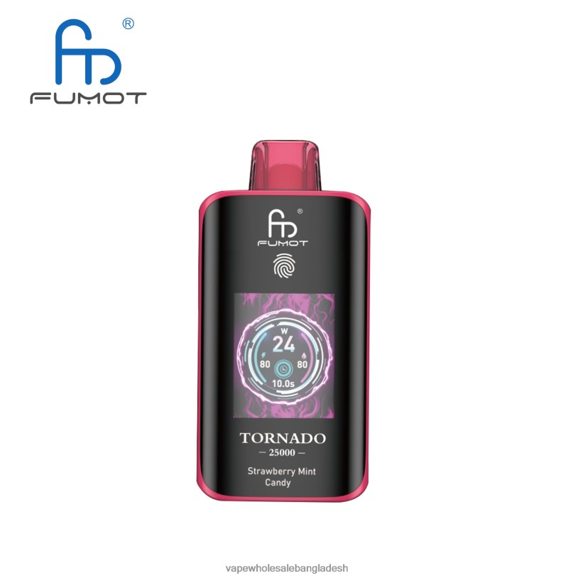 Vape Shop Bd Dhaka - Fumot Tornado 25000 ডিসপোজেবল ভ্যাপ স্ট্রবেরি পুদিনা মিছরি 0LJ8815
