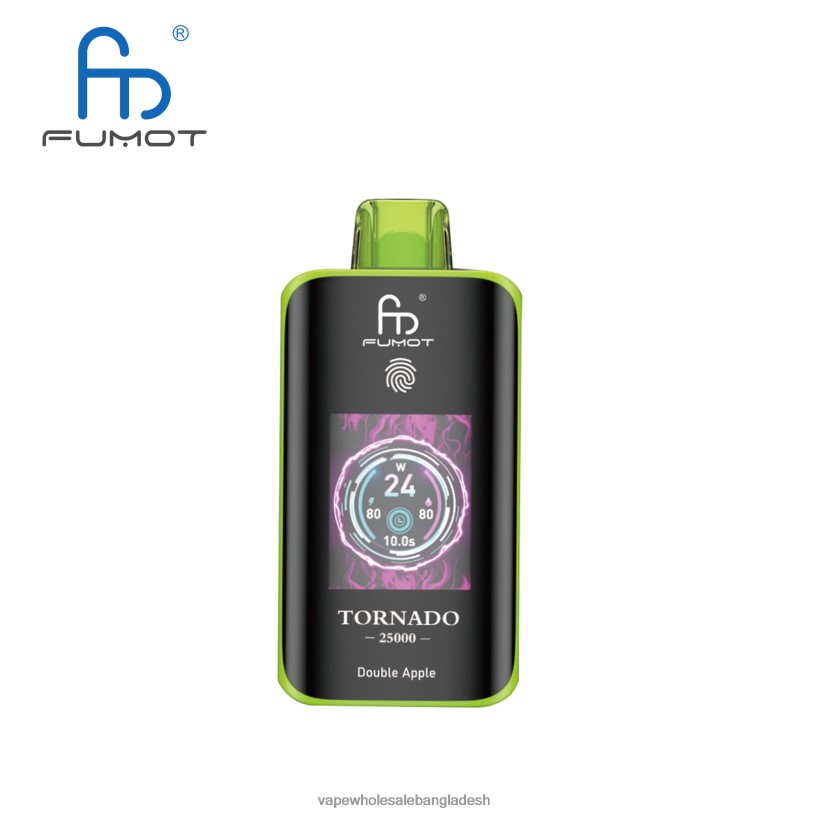 Vape Shop Bd Dhaka - Fumot Tornado 25000 ডিসপোজেবল ভ্যাপ ডবল আপেল 0LJ885