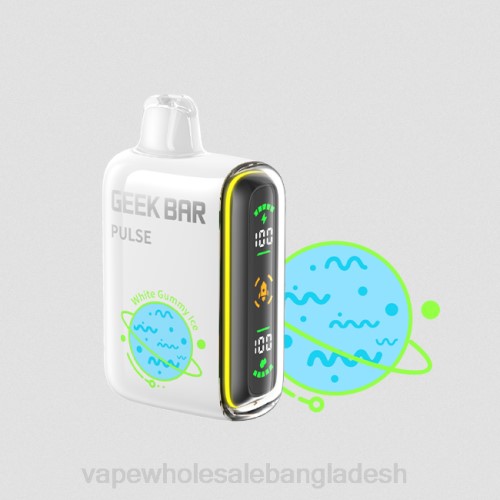 Vape Dhaka - সাদা আঠালো বরফ F6D883 GEEK BAR Pulse গ্রহ সংস্করণ 7500 পাফ/15000 পাফ