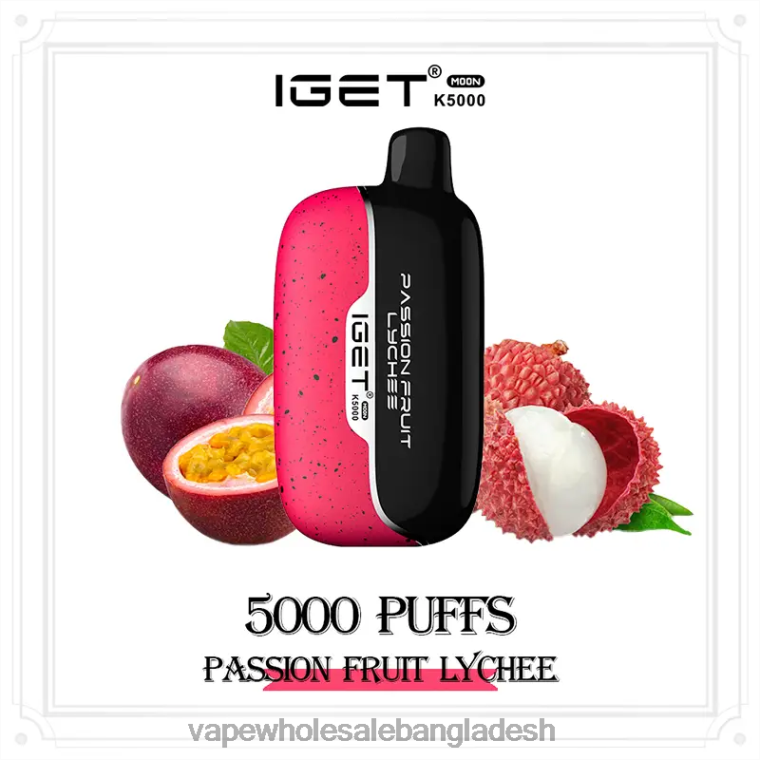 E Cigarette Price - IGET Moon k5000 Z2BRF10 আবেগ ফল লিচু