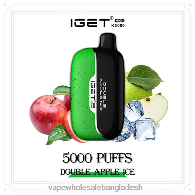 Vape Bangladesh Price - IGET Moon k5000 Z2BRF19 ডাবল আপেল বরফ