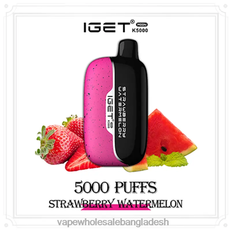 Vape Bangladesh Price - IGET Moon k5000 Z2BRF9 স্ট্রবেরি তরমুজ