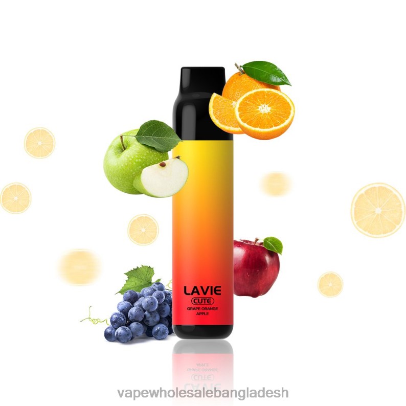 Vape Bangladesh - LAVIE BAR 3000 পাফ 64RHX288 আঙ্গুর কমলা আপেল