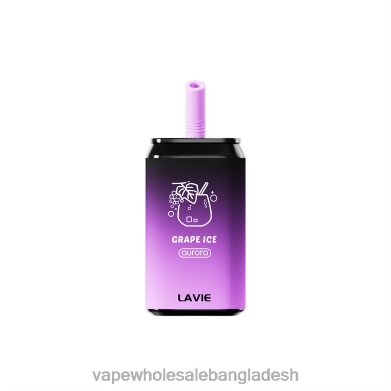 Vape Wholesale Bangladesh - LAVIE Aurora 11000 পাফ 64RHX151 আঙ্গুরের বরফ