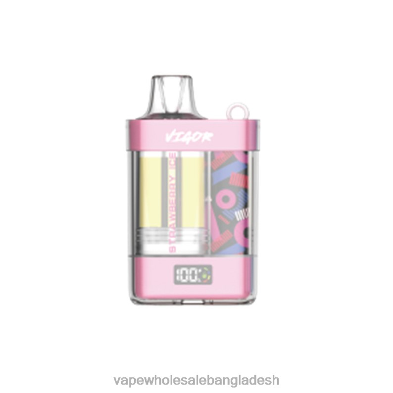 Vape Wholesale Bangladesh - LAVIE VIGOR 15000 পাফ 64RHX1 স্ট্রবেরি বরফ