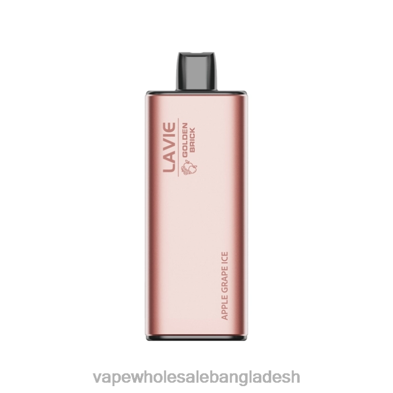 Vape Wholesale Supplier - LAVIE GOLDEN BRICK 10000 puffs 64RHX52 আপেল আঙ্গুর বরফ