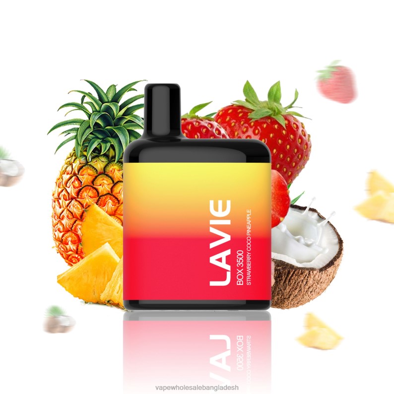 Vape Wholesaler - LAVIE BOX 3500 পাফ 64RHX207 স্ট্রবেরি কোকো আনারস
